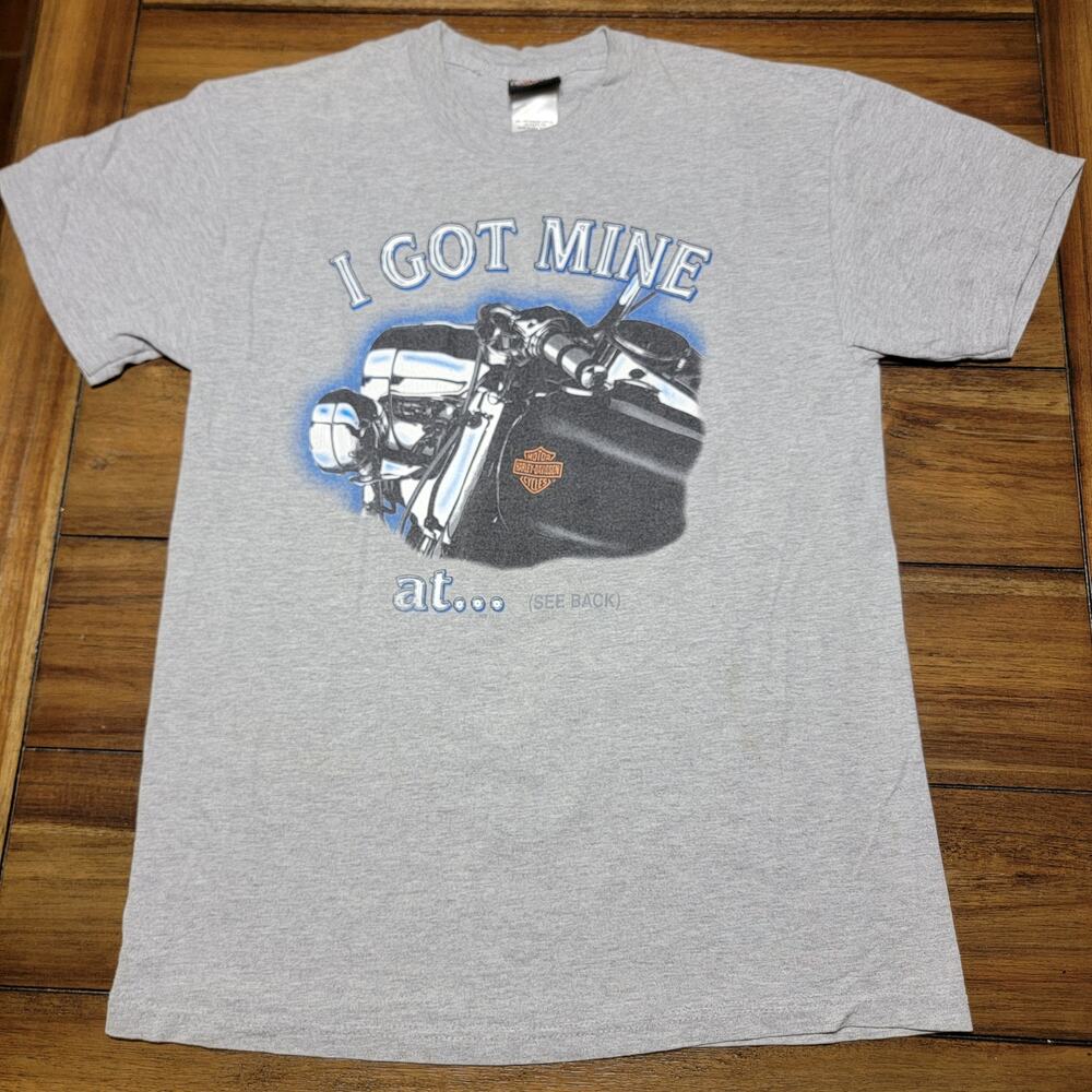 Harley Davidson Grey Unisex Tee Stafford Texas - Size Medium